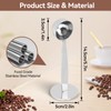 Stainless Steel Coffee Scoop with Stamper, 2-in-1 Coffee Spoon and