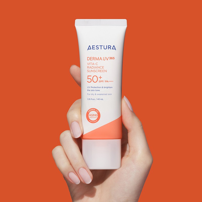 Astra [에스트라][더블] 더마UV365 비타C 광채수분 선크림 40mlX2개 SPF50+ PA++++(본품 1개