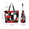 IMPCOKRU Large Tote Bag for Women Reuseable Handbag,Red Black White
