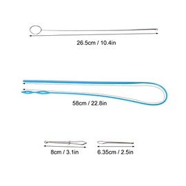 Kit de Bucle de Costura de 6 Uds, Juego de Enhebrador con Cordón de Enhebrador, Enhebrador de Cordón Flexible, Gancho Giratorio de Bucle