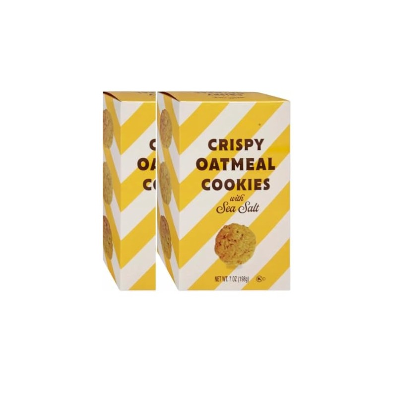 Crispy Oatmeal Cookies with Sea Salt 7 oz Pack of