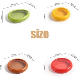 Paquete De 4 Cajas De Almacenamiento De Frutas De Silicona, Contenedores De Almacenamiento De Frutas y Verduras Reutilizables De Silicona, Ideales Para Guardar Cebolla, Tomate, Limón y Aguacate