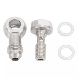 Unbranded AN4 Banjo Bolt with washers Kit M8x1.0 Thread - Stainless Steel Plumbing Fitting