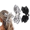 TELAIN Hair Clip Large With Bow, Satin Hair Clips Ladies