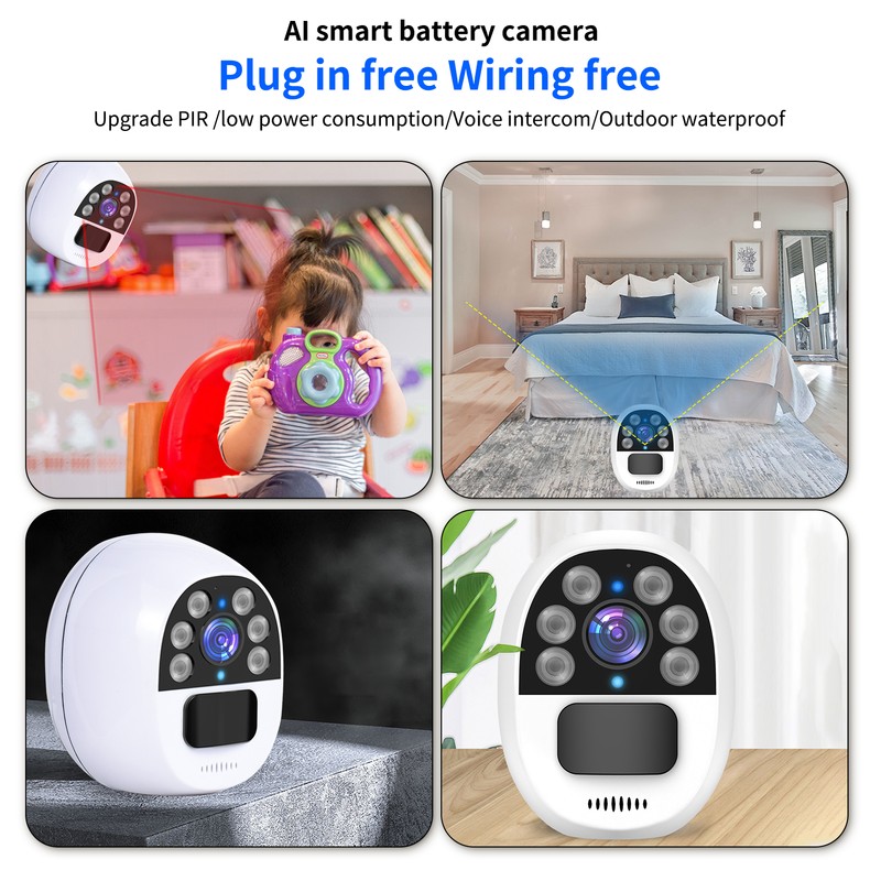 1080P Solar Powered Camera Smart WiFi Camera Solar Security Camera