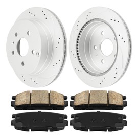 PHILTOP Rear Brake Pads and Rotors kit Fit for GMC 2010-2017 Terrain, 11” Brake kit Rear Brakes Rotors Automotive Replacement Brake kits
