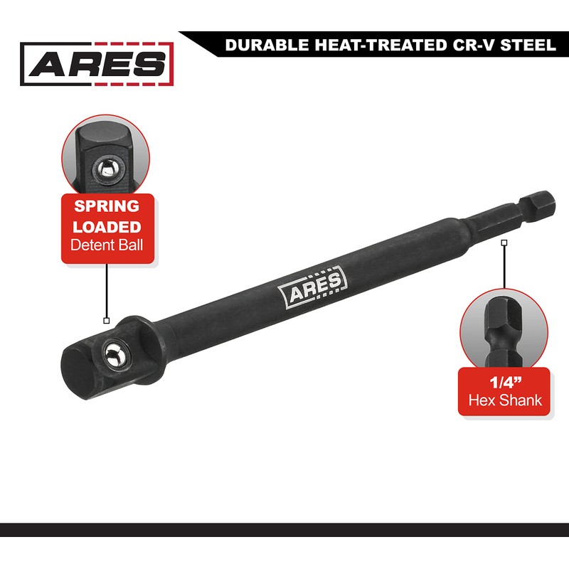 ARES 22023-6-Inch Impact Grade Socket Adapter Set - Turns Impact