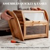 Arise Stylish Acacia Bread Box for Kitchen Countertop, Extra Large