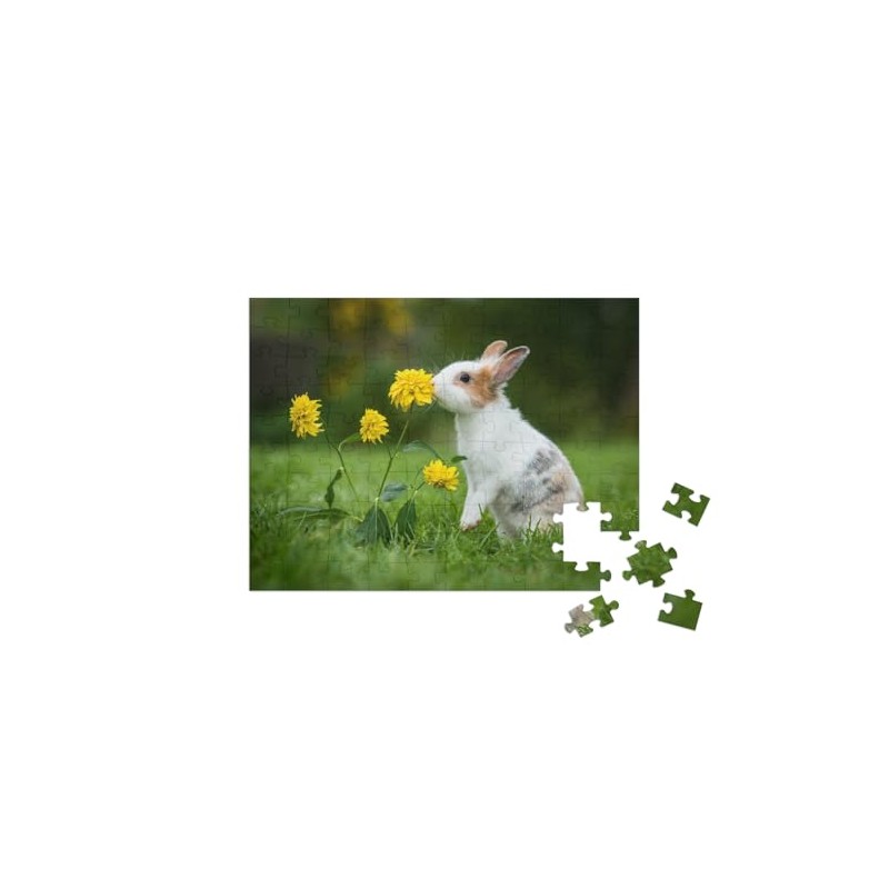 puzzleYOU: 100 Piece Little Curious Rabbit - Puzzle Collection Rabbits,