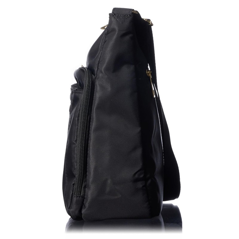 Cox Sportif Women's Mulsan Deodorizing Antibacterial Nylon Shoulder Bag, Black