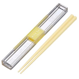 Iwasaki Industries H-590 YE Chopsticks Set, 7.1 inches (18 cm), Comes in a Very Strong Case, Dishwasher Safe, Yellow, Width 1.1 x Depth 7.5 x Height 0.6 inches (2.8 x 19 x 1.4 cm)