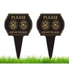 No Poop or Pee Dog Sign,13.6”X9.6” 2PACK Keep Off the