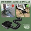 Rain Gutter Downpipe Extensions, Square Sink Drain Set, with 150