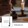 Operitacx Handmade Calligraphy Pen Set Dip Pen Gothic Art Flat