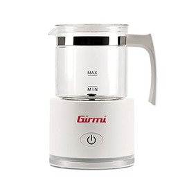 Girmi ML70 Milchaufschäumer, 600 W, Fassungsvermögen 250 ml, Glasbehälter, automatische Abschaltung, Weiß