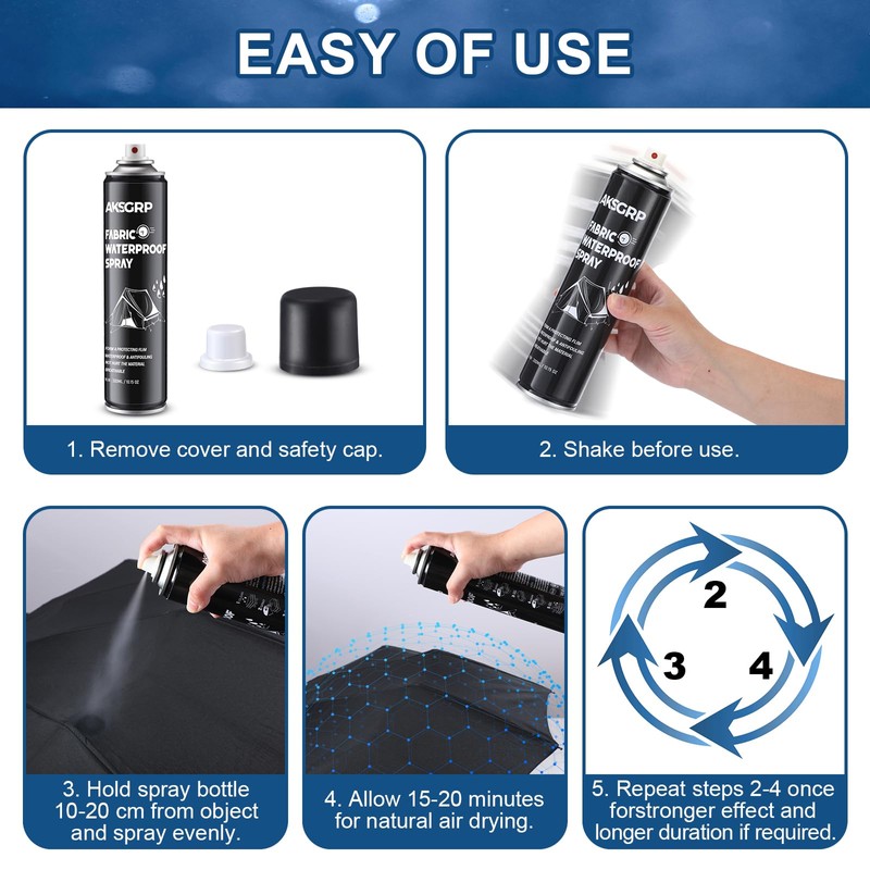 Maitys 4 Pcs Tent Waterproofing Spray, 10.15 OZ Outdoor Waterproofing