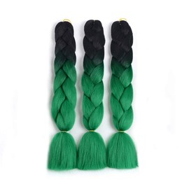 ShowJarlly Ombre Jumbo Braids, Hair Braiding, Hair Kanekalon, Synthetic Hair Extensions, 60 cm, 300 g / 3 Pieces