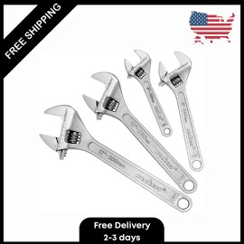 Handmade 4-Piece Adjustable Wrench Crescent Wrenches Set(6-inch, 8-inch,10-inch