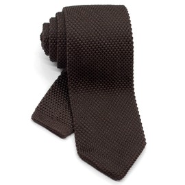 WANDM 7 cm Width Knit Tie, Washable, Solid Color, Pointed