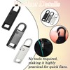 18 Pcs Replacement Zipper pulls, Spare Removable Metal Zip Repair