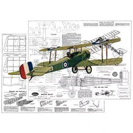 Guillows Model Airplane Plans (FF): Bristol Bullet 18" 5/8" Scale Rubber-Pw'ed
