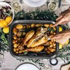 JY COOKMENT Roasting Pan With Lid and Rack, 21' Rectangular,