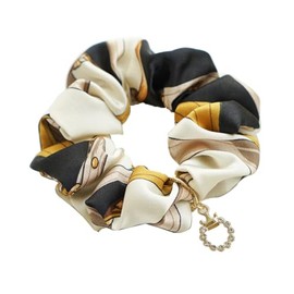 Elegant Floral Chiffon Hair Tie for Women – Soft and Stylish Scrunchie, Feminine Hair Accessory (1-Ink)