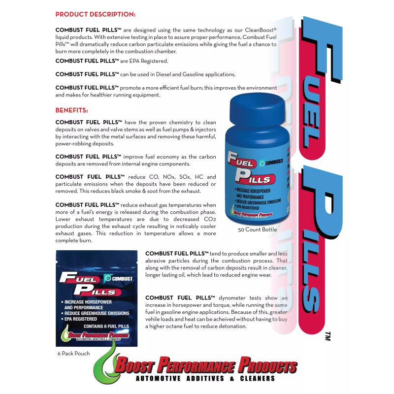 Combust Fuel Pills™ 6 Pack - Each Fuel Pill Treats