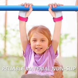 Oaygat 2PCS Sports Gymnastics Grips Wristbands Set Equipment Hand Grips Wristbands Athletic Bar Grips Palm Protection Wrist Support Gymnastics Gloves Pull-up Training Palm Protector for Kids Workout