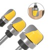 TOTOWOOD Dish Carving Router Bits,3Pcs 1/4 Inch Shank Bowl and