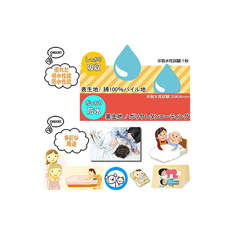 Ix's 100% Cotton Waterproof Bedwetting Sheet, 55.1 x 82.7 inches