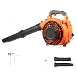JAYGOVAN Handheld Gas Blower, 2-Stroke Gas Powered Leaf Blower, 750W 25.4cc Gasoline Grass Sweeper Commercial Heavy Duty Grassland Cleaning Machine for Lawn Care, Snow Blowing & Yard Cleaning