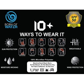 Born of Water Neck Gaiter: Flags: Fishing Face Mask Shield UV Protection