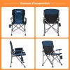 XGEAR Camping Chair with Padded Hard Armrest, Sturdy Folding Camp