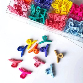 BELICIA Metal Hair Clips for Women, 4pcs Square Claw Clips for Thick Hair, Large Hair Clips Rectangle Claw Clip, Banana Clips Hair Rose Gold Black Silver Gold Hair Clips 3.5 Inches