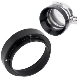 58mm Espresso Dosing Funnel, watchget Magnetic Stainless Steel Coffee Dosing Ring Compatible with 58mm Portafilter, Black