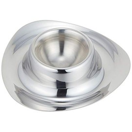 Wada Suke Seisakusho 2806-0000 Egg Cup, Silver, 3.9 x 3.9 x 0.9 inches (100 x 100 x 22 mm)
