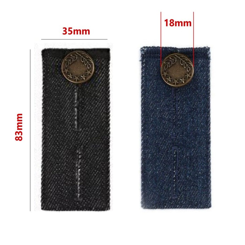 HappyHome Waist Adjuster Jeans Denim Button Set of 3 Pants
