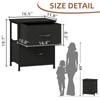 Somdot Nightstand, Small Dresser for Bedroom with 2 Drawers, Bedside