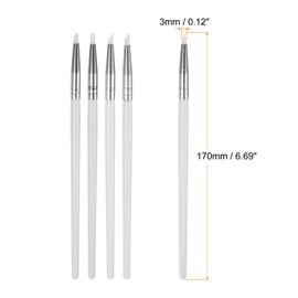 HARFINGTON 10pcs Clay Sculpting Tool Set, Clay Sculpting Shaper Rubber Tip Shaping Pen Silicone Brushes Shaping Carving Modeling Tool for Ceramic Sculpture Polymer Clay, White