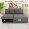 SEJOV Sofa Bed, 4-in-1 Convertible Sleeper Sofa Couches, 3-Seat Pull