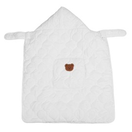 Baby Carrier Winter Cover Windproof Universal Hoodie All Season Carrier Cover for Cold Weather Creamy White