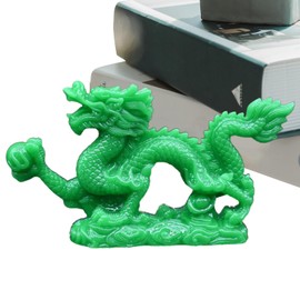 Green Resin Dragon 2024, Replace Wood Dragon 2024 Chinese Dragon Figurine, Chinese Feng Shui Dragon Statue, Resin Dragon Figurine, Mascot Figurine Statue Chinese New Years