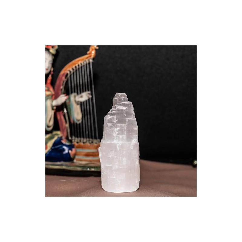 Heimtex Selenite Crystal Tower - Natural Polished Selenite Crystal Mountain