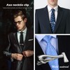 Tie Clip on Ties Necktie Clips Bar Pinch for Men