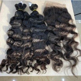 Human Hair Extensions Clips in Hair Bundles Vendor Wholesale Raw Cuticle Aligned Cambodian Hair Bundle Natural Wavestyle: raw hair, color: 1 pcs Burmese curly, Stretched Length: 18 Inches