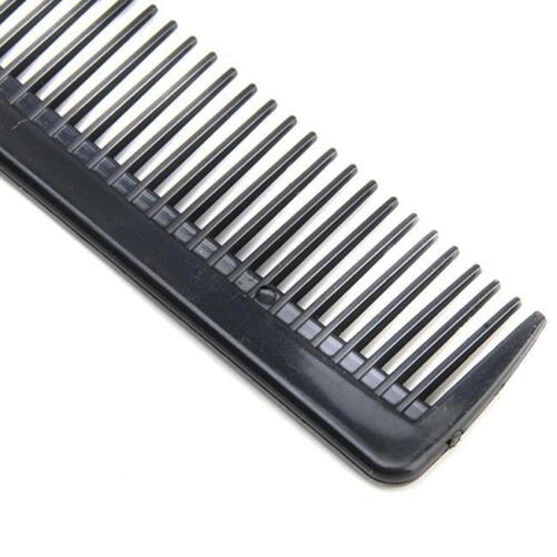Black Plastic Head Narrow Fine Teeth Hair Comb Beauty Tool,