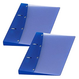 VELOFLEX A115145 Diamond Ring Binder DIN A5 Pack of 2 Blue Filling Height 20 mm Ring Binder with 2 Ring Mechanism