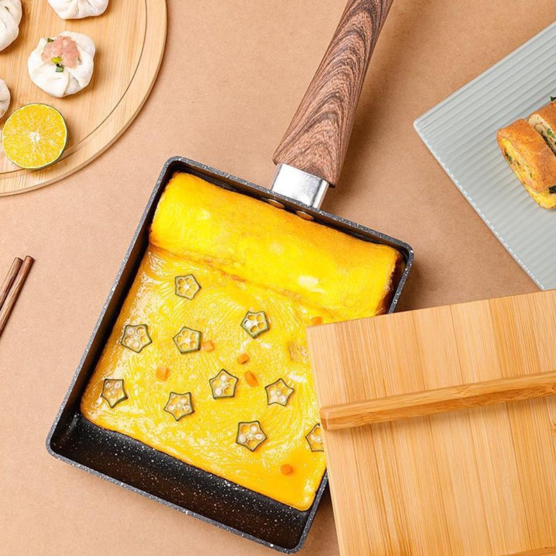 Breakfast Flat Pan Rectangle Non Stick Japanese Omelette Frying Pan