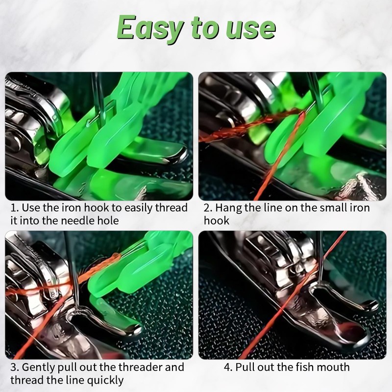MAEXUS Needle Threader Threading Aid for Sewing Needles Fish Mouth
